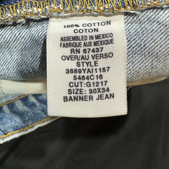 Vintage Polo Ralph Lauren Mens Banner Jeans Size 30x34 Blue Denim Streetwear Y2K - Picture 13 of 15